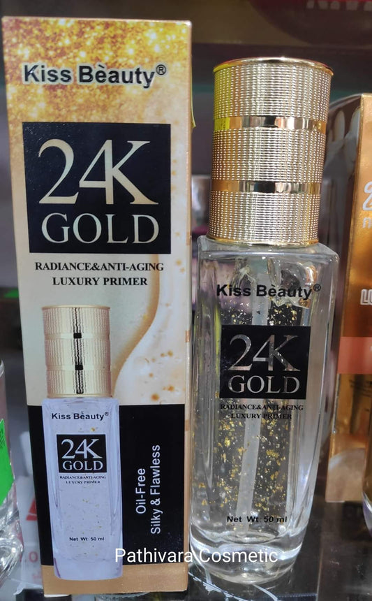Kiss Beauty 24k Gold radiance and anti aging luxury primer. Oil free silky and flawless
