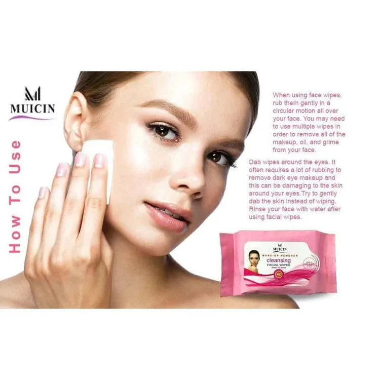 Pink Cleansing Facial Wipes