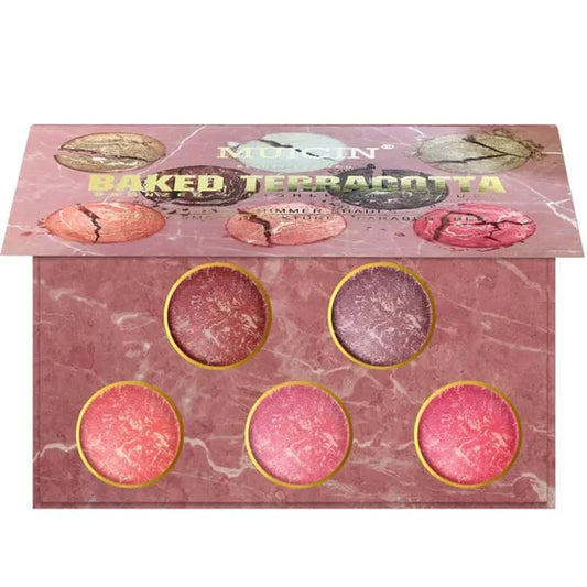 Baked Terracotta Highlight Blush & Eyeshadow Palette