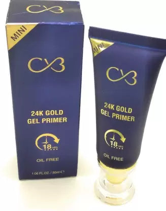 CYB 24K Gold Gel Primer Oil Free 18HRS Primer - 30 ml  (gold)
