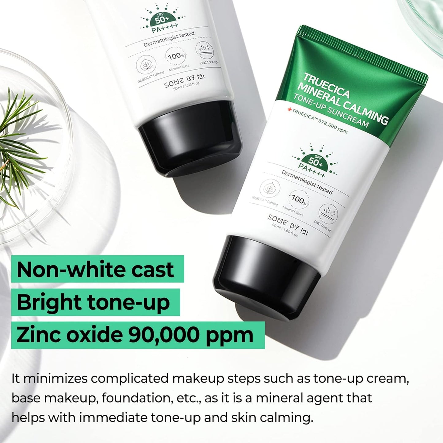 Some By Mi – Truecica Mineral Calming Tone-Up Suncream SPF 50+ PA++++ 50ml