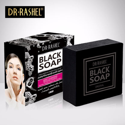 Dr. Rashel Deep Cleansing Bamboo Charcoal Face Black Soap Oil Control Acne Tighten Pure Whitening Soap 100g