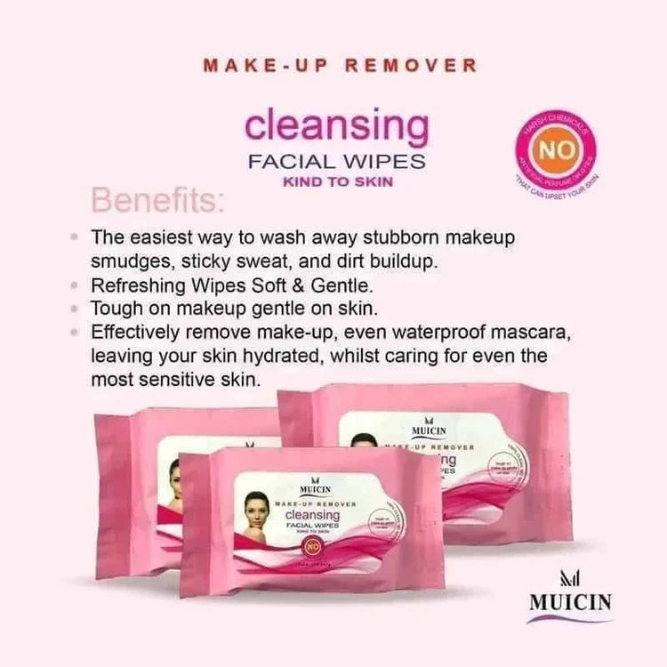 Pink Cleansing Facial Wipes