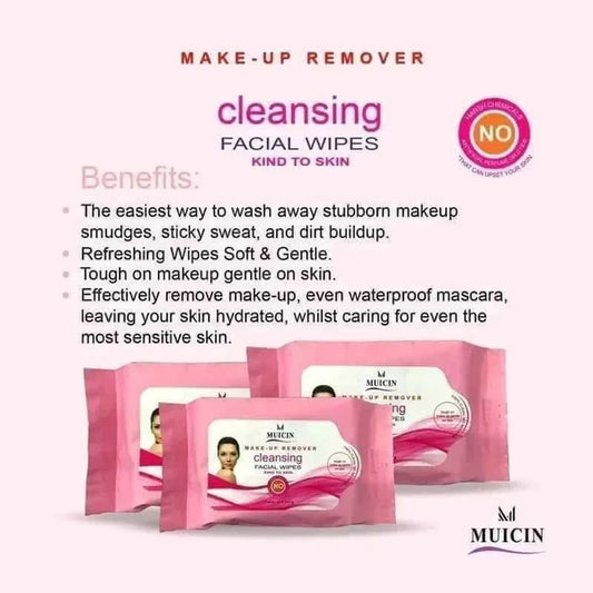 Pink Cleansing Facial Wipes