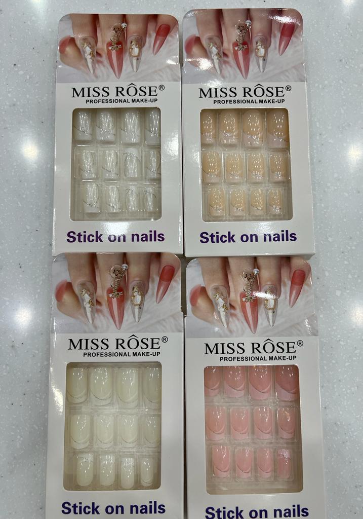 Missrose Stick on French Nails Pack