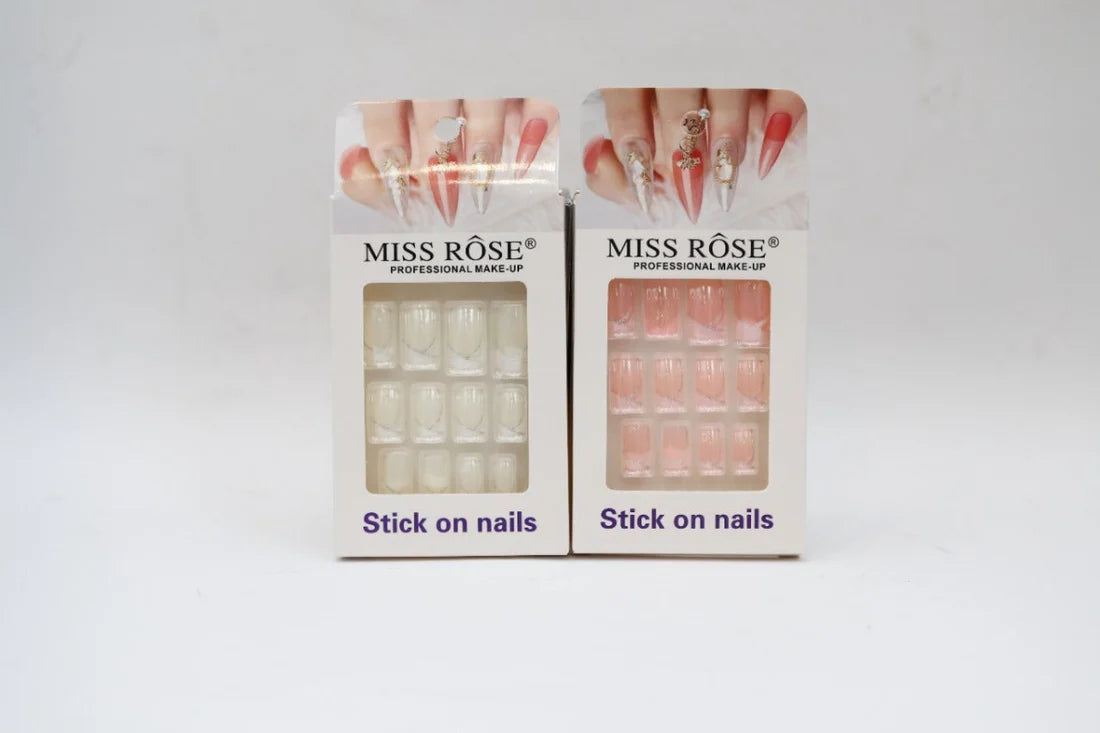 Missrose Stick on French Nails Pack
