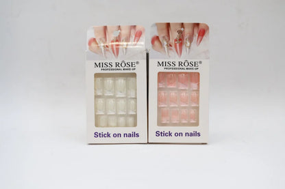 Missrose Stick on French Nails Pack