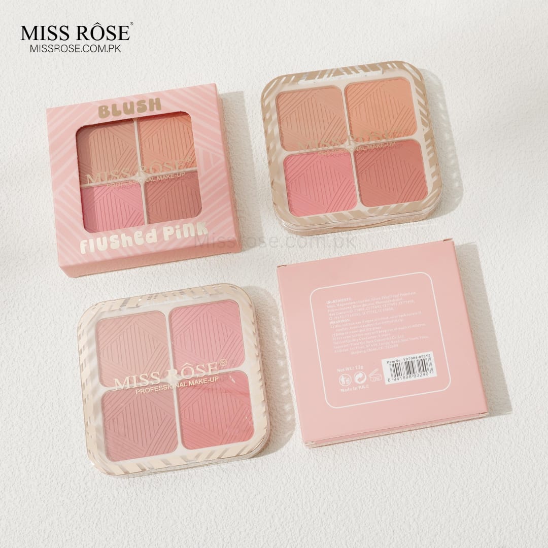 Miss Rose Flushed Pink 4-Color Blusher