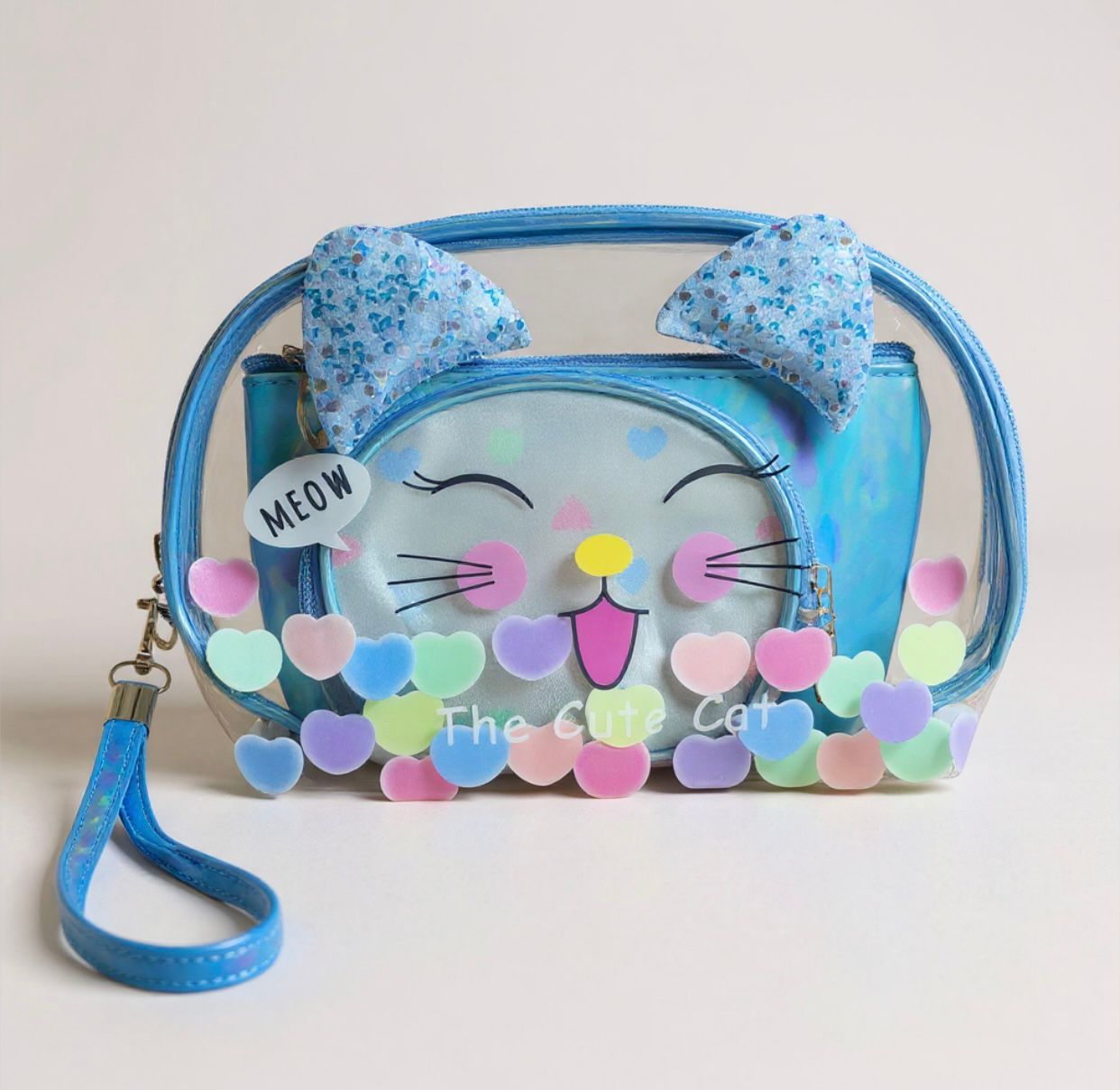 3 in 1 Emoji Makeup bags