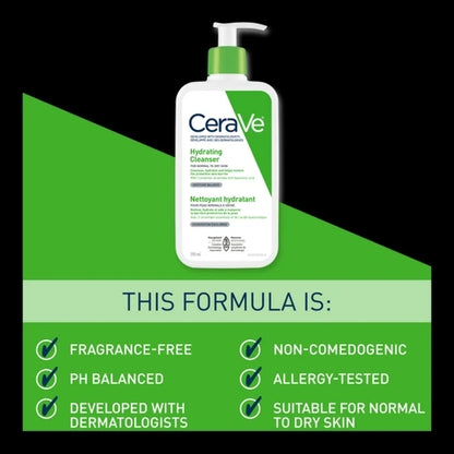 CeraVe Hydrating Cleanser For Normal To Dry Skin 236 ml